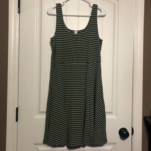 Green striped Old Navy cotton dress